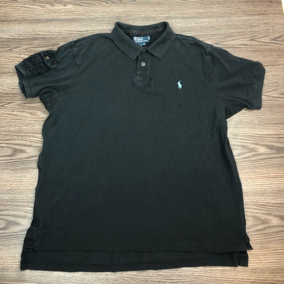 Polo Ralph Lauren Other - Polo Ralph Lauren Black Distressed Polo Shirt XXL